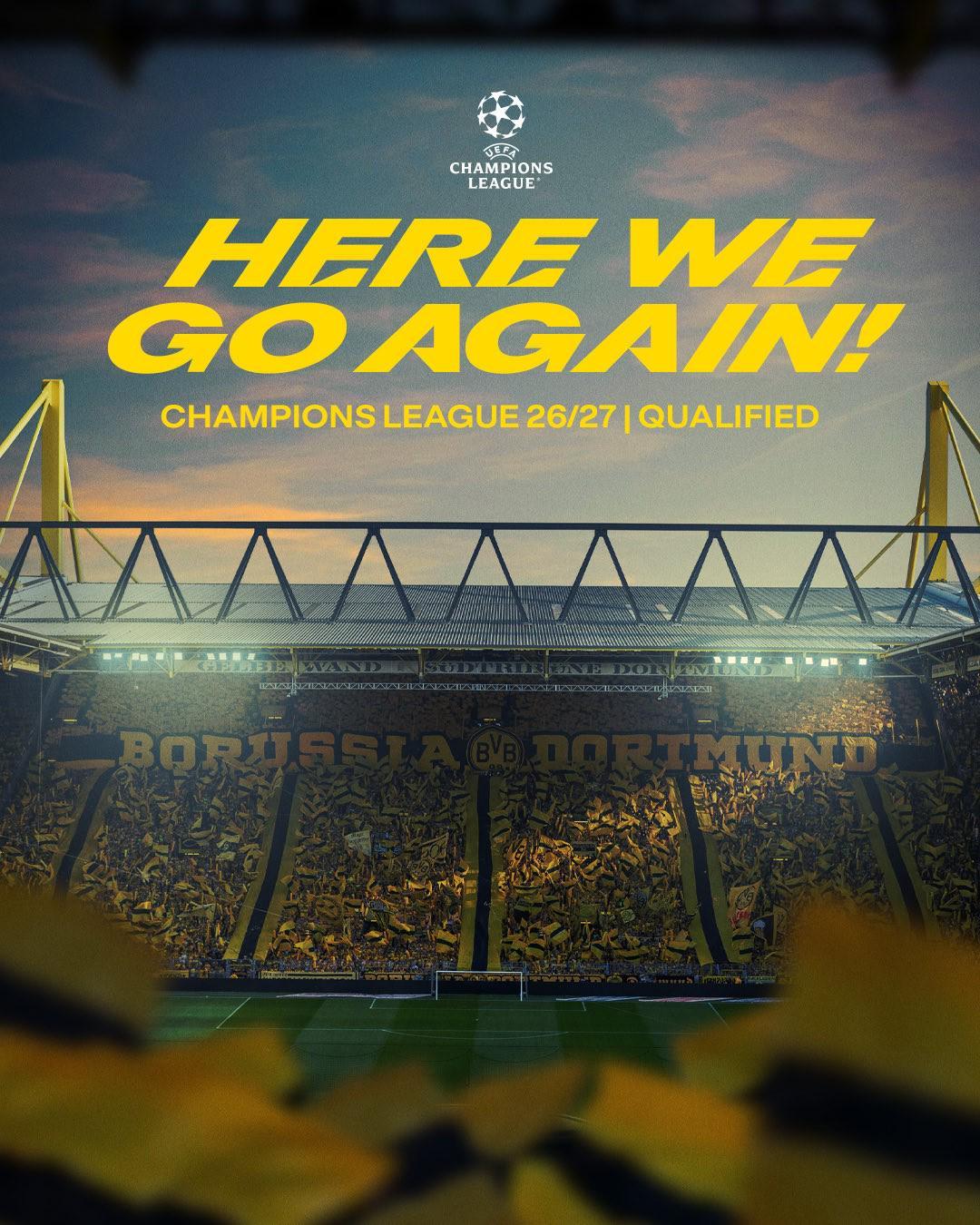 华体会-领先第5名10分，多特提前3轮晋级下赛季欧冠正赛